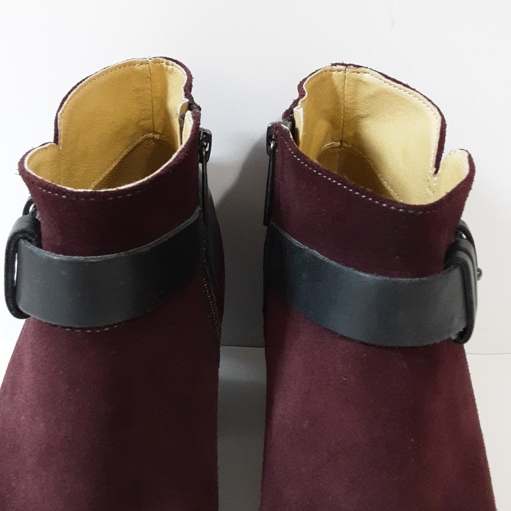 Bussola ankle boots Women EU40 Reikiavik Cabernet burgundy suede casual festival - Picture 8 of 15